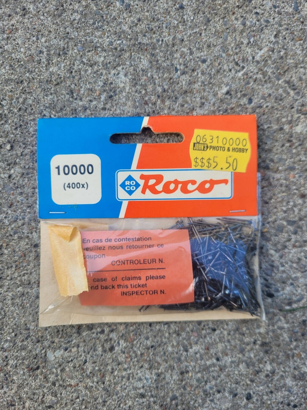 Roco H0 10000 track nails short ORIGINAL PACKAGING